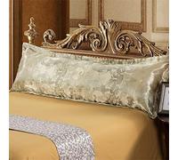 Pillowcase Washed Cotton ,Pillow Cover , 未处理 Long Pillows Case European Retro Satin Pillowcase Long Couple's Wedding Pillow Cover(3-pack,48X120cm)