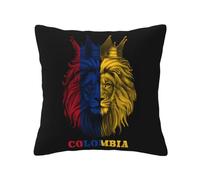 Pillowcases 45X45cm King Lion Colombia Flag Pillow Covers Decor Design Pillow Case Decoration Cushion Cover For Girls, Sisters, Best Friend