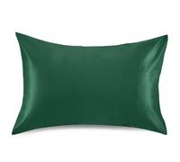 Pillowcases Print Dark Green Satin Standard King Queen Pillows Slips Cooling Soft Pillow Slip Cover Queen Size 30" x 20"