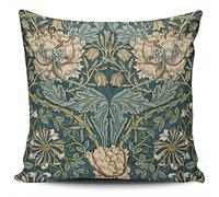 Pillowcases Teal Vintage Tulips By William Morris Cushion Cover Standard Pillow Shams For Hotel Bedding 45×45Cm