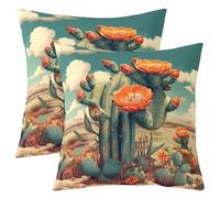 Pillowcases Vintage Cactus Western Farm Decor Modern Pillowcase Comfortable Cushion Cover Case For Outdoor Room Garden 2 Pack