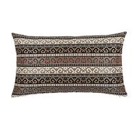 pillowerus Kilim Throw Pillow Covers Khaki and Black - 14 x 24 Inches Decorative Lumbar Pillows, Retro Room Decor for Couch, Bohemian Outdoor Case for Farmhouse, Indian Cushions, Tribal Pattern