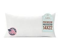 Pillowflex Premium Polyester Pillow Insert - 14"x22" Pillow Form - Machine Washable, Accent Throw Insert, Lumbar Pillow Insert for Sham - Back, Travel Pillow, Neck Pillow - 1 Decorative Pillow