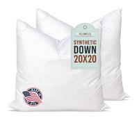 Pillowflex Set Of 2 Synthetic Down Alternative Fibre Pillow Inserts For Shams (20 Inch By 20 Inch) (51cm x 51cm)