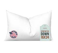 Pillowflex Synthetic Down Alternative Pillow Inserts for Shams (16 Inch by 24 Inch)