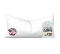 Pillowflex Synthetic Down Alternative Pillow Inserts for Shams (16 Inch by 38 Inch)