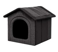 PillowPrim Dog Cave Dog Bed Cat Cave Pet Bed XL 60 x 55 cm Graphite with Black