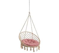 PillowPrim Velvet Cushion for Hanging Chair, Seat Cushion, Indoor, Pink, 65 cm