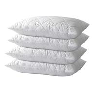 Pillows 4 Pack Extra Filled luxury bounce back bed Pack Hotel Quality Bed Pillow Pair Luxury Firm Support Side Sleeper Pillow Back Neck Pain Relief Support Pillows (Quilted, 4 Count (Pack of 1))