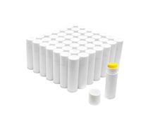 Pilloze 50pcs Lip Balm tubes Empty, 5.5ml (3/16 Oz), Clear Lip Balm Container Bulk with Caps, Perfect for Kip Balm, Lip Gloss,Eeodorant, Chapstick, BPA Free & Leak Free, Portable (50, White)