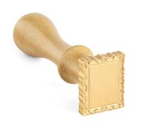 Pilloze Frame Wax Seal Stamp, 3D Embossed Relief Carving Brass Head and Wood Handle for Wax Seal Stamp Kit, Decor for Thanksgiving Card/Envelope/Gift Wrap/Wedding Invitation/Vellum Jacket