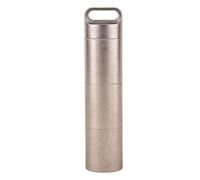 Pills Case Holder Waterproof Stainless Steel Pills Box Keychains Portable Seal Medicine Storage Bottles Stainless Steel Waterproof Container