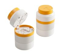 Pills Cutter with Stainless Steel-Blade Portable Medicines Splitter & Storage Box, Japanese Design & Safety-Lock Travel Cutter