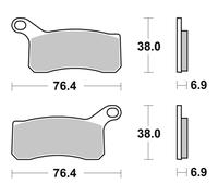 BREMBO FRONT BRAKE PADS KIT FIT ON HM CRE SIX COMPETITION 50 13-17-COD. 07GR07SX