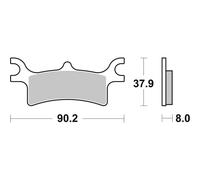 Brembo 07PO06SX Sintered Competition Brake Pads For Motorcycle