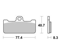 Pills Of Brake Sintered Racing BREMBO 07bb10sr for Moto Spare Parts