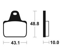 Pills Of Brake TECNIUM msr305 Sintered Competition Professional for Moto