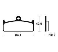 Tecnium MSR325 Sintered Brake Pads Professional Competition For Motorcycle