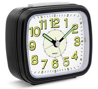 Pilmoux Alarm Clocks Bedside Non Ticking Battery Powered Silent Luminous Clock Large Dial Table Clocks for Bedrooms Snooze Night Light Loud Crescendo Alarm for Home