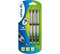 Pilot 0.7 mm Vball Grip Liquid Ink Rollerball Pen - Black (Pack of 3)