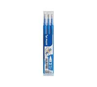 Pilot 1 Set of 3 Refills for Frixion Ball & Clicker Pen Medium Tip 0.7 mm Thick Sky Blue