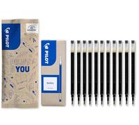 Pilot - 10+1 Free BLS-G2-7 Refills - Black - Medium Tip (0.8 mm) | Compatible Gel Ink Rollerball Ink PILOT G2, G2 Plus, B2P Gel - Intense Colour - Black - Medium Point (0.8 mm)