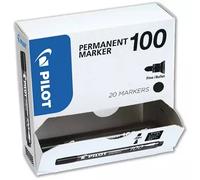 Pilot 100 permanent marker Bullet tip Black 20 pc(s)