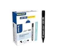 Pilot 100 Series, 4.5mm Bullet Tip Permanent Marker- Black (Box of 20)
