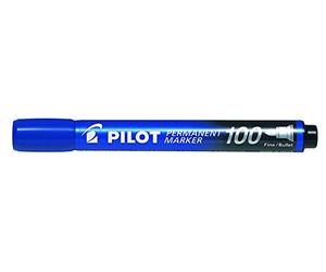 Pilot 100 Series, 4.5mm Bullet Tip Permanent Marker- Blue (Box of 20)