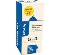 Pilot Pen Gel Roller Pen G207 - Retractable, 0.7mm Tip, Blue - Pack of 20