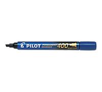 Pilot 400 Permanent Marker Broad Chisel - 4 mm Blue Non Refillable Pack of 12