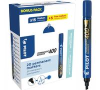 Pilot 400 Series, 4.5mm Chisel Tip Permanent Marker- Blue (Box of 20)