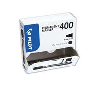 Pilot 400 Series, 4.5mm Chisel Tip Permanent Marker- Black (Box of 20)