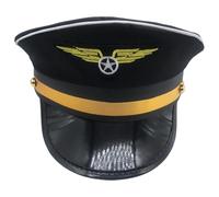 Pilot Accessory Hat Retro Airline Captain Role Play Cosplay Uniform
