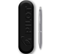 PILOT Acro 1000 Ballpoint Pen - Smooth Ink for Writing Fluidity - Refillable & Retractable - Black Ink - Medium Tip - In Metal Gift Tin (Silver)