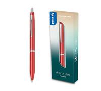Pilot Pen – Ballpoint Acro 1000 – Ultra-smooth, Refillable, Retractable – Black, Medium – Coral Pink