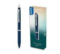 Pilot Pen Ballpoint Pen Acro 1000 - Premium, Refillable, Black Ink, Medium Tip, Navy Blue Gift Box