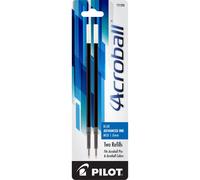 PILOT Acroball Advanced Ink Refill For Retractable Pens Medium Point Blue Ink 2-Pack (77298)