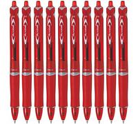 Pilot Acroball Begreen Ballpoint Pens Medium 1.0mm Tip Pack of 10 Red