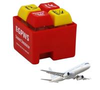 Pilot Alert Keychain, Pilots and Crew Alert Keychain EGPWS Warning Sound Simulator, Cockpit Sounds Simulator for Aviation Fans Glowing LED Glowing Button Keychains