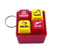 Pilot and Crew Alarm Key Fob, Warning Sound Simulator, LED Safety Button in Aircraft Cockpit, 4 x 4 x 4 cm (A)