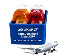 Pilot and Crew Alert Keychain EGPWS Warning Sound Simulator, Airplane Emergencys Alert Keychains, Small Aviation Cockpit Safety Button with Bright Led Light, Presents for Aviation Fans Kids and Adults