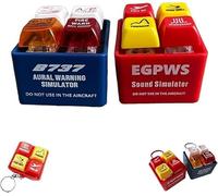 Pilot and Crew Alert Keychain Egpws Warning Sound Simulator,Aviation Cockpit Emergency Alert Sounds Button Keychain,Tiny Aviation Cockpit Safety Button,Emergency Alert Keychains (Mix)