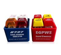 Pilot And Crew Alert Keychain EGPWS Warning Sound Simulator, Aviation Cockpit Safety Button, With Bright Led Light, Gift for Aviation Fans, Stress Relief (EGPS+B737)