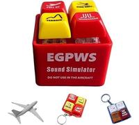 Pilot and Crew Alert Keychain EGPWS Warning Sound Simulator,Tiny Aviations Cockpit Safety Button Keychains with Bright Led Light Stress Relief，for Aviation Fans (EGPS)