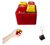 Pilot And Crew Alert Keychain, Warning Sound Simulator, Airplane Emergency Alert Keychains, Glowing Button Keychains With Led Light for Aviation Fans,No batteries included (Red,1 PC)