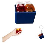 Pilot And Crew Alert Keychain, Warning Sound Simulator, Airplane Emergency Alert Keychains, Glowing Button Keychains With Led Light for Aviation Fans,No batteries included (Blue,1 PC)