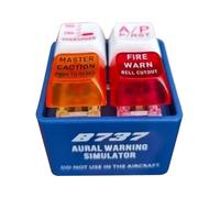 Pilot And Crew Alert Keychain With Flashes LED Lights Fidget Toys Adults 5.5x5.5x5cm With Multi-mode Sound Effect Switching Simulate Takeoff Prompts Landing Alarms Mini Aviation Cockpit Safety Button