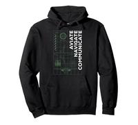 Pilot Aviate Navigate Communicate Aviation Pullover Hoodie, Adult Unisex, Black, Small
