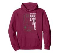 Pilot Aviate Navigate Communicate Aviation Pullover Hoodie, Adult Unisex, Burgundy, Small